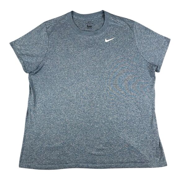 Nike Blue Dri Fit Casual Active Work Out Short Sleeve T Shirt Adult Size XXL - Picture 1 of 8